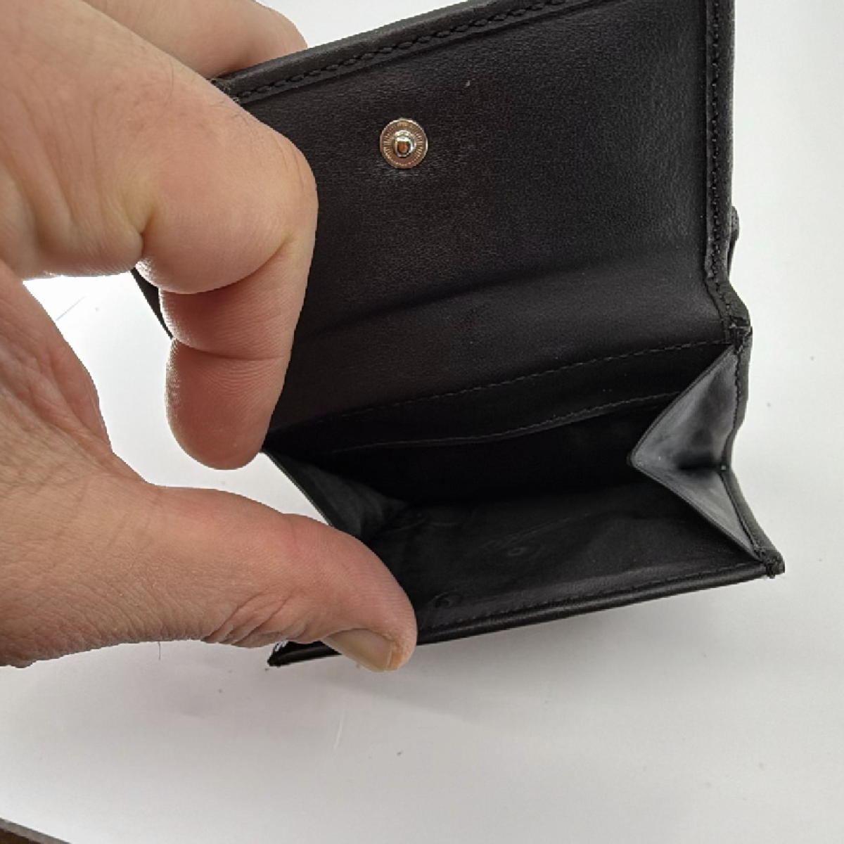 Coach Compact Black Signature C Canvas Wallet