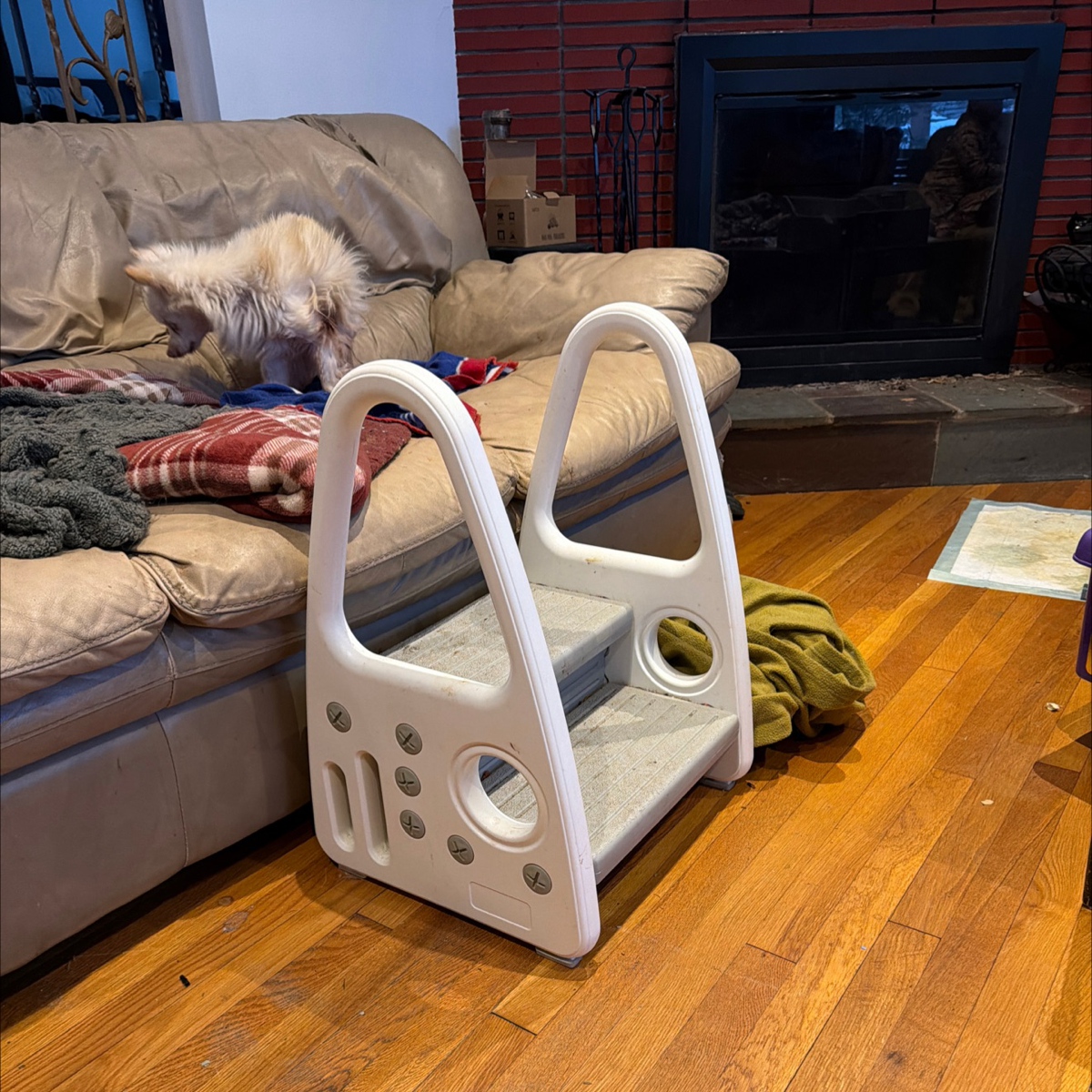 Unbranded Pet Steps White Plastic Pet Step