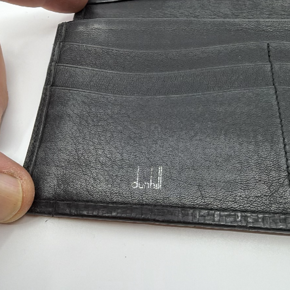 Dunhill Black Textured Leather Long Wallet