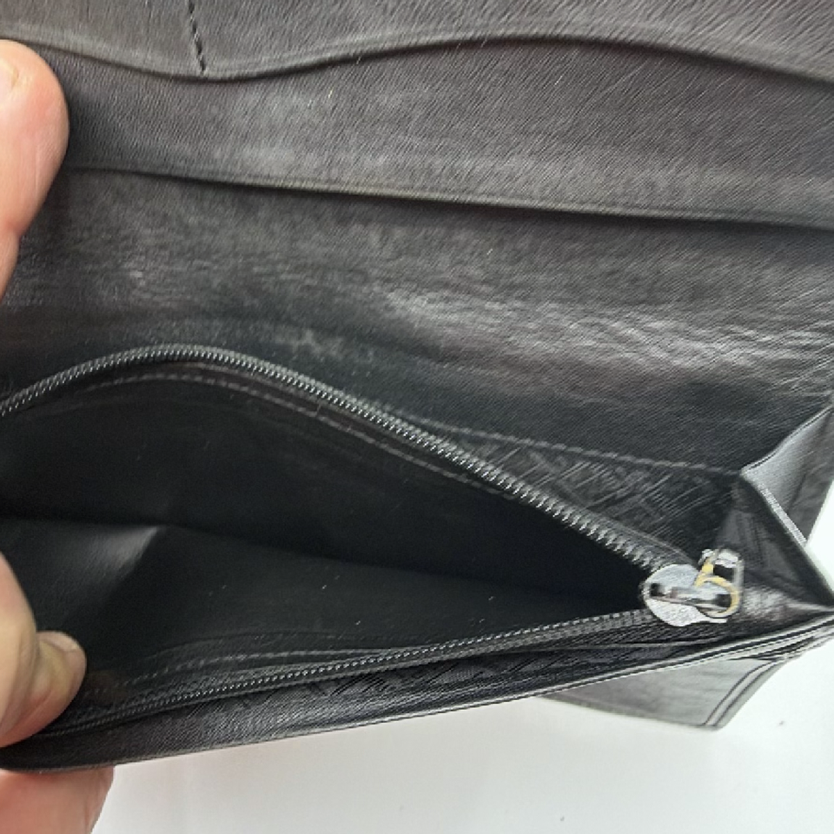 Dunhill Black Textured Leather Long Wallet
