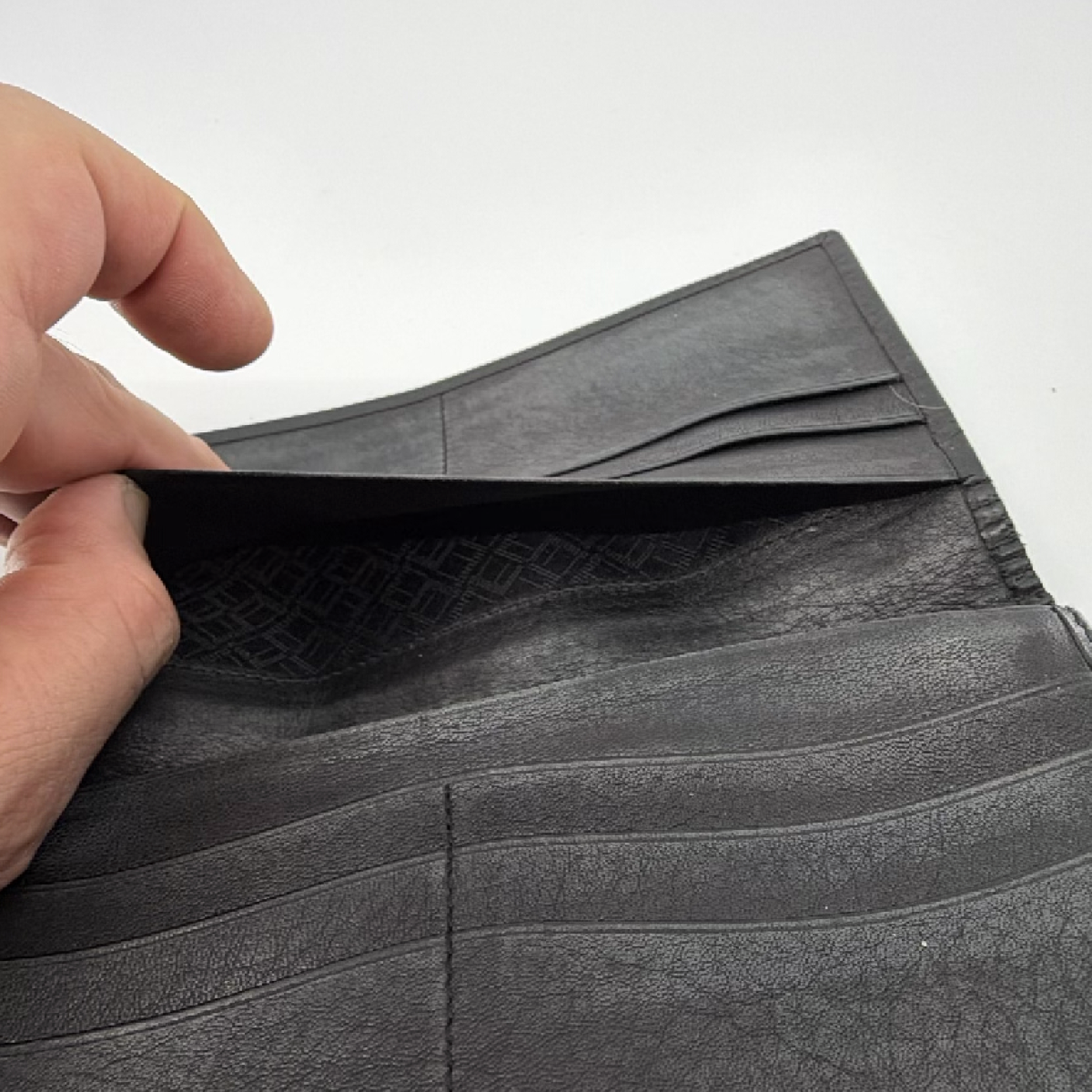 Dunhill Black Textured Leather Long Wallet