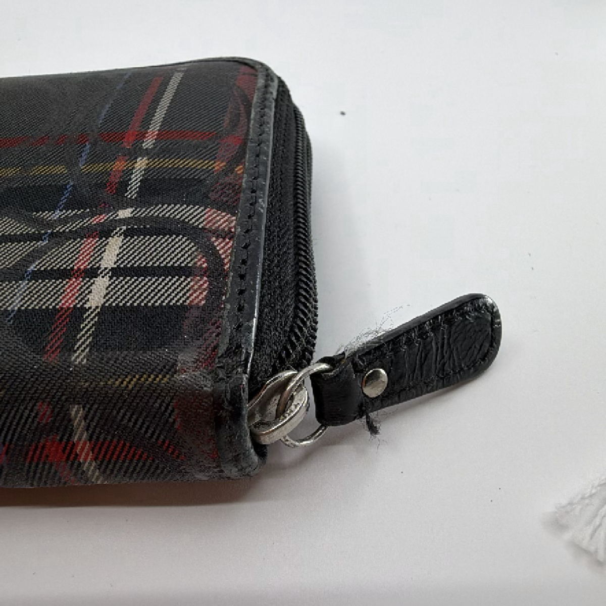 Coach Signature C Plaid Black Coated Canvas Wallet