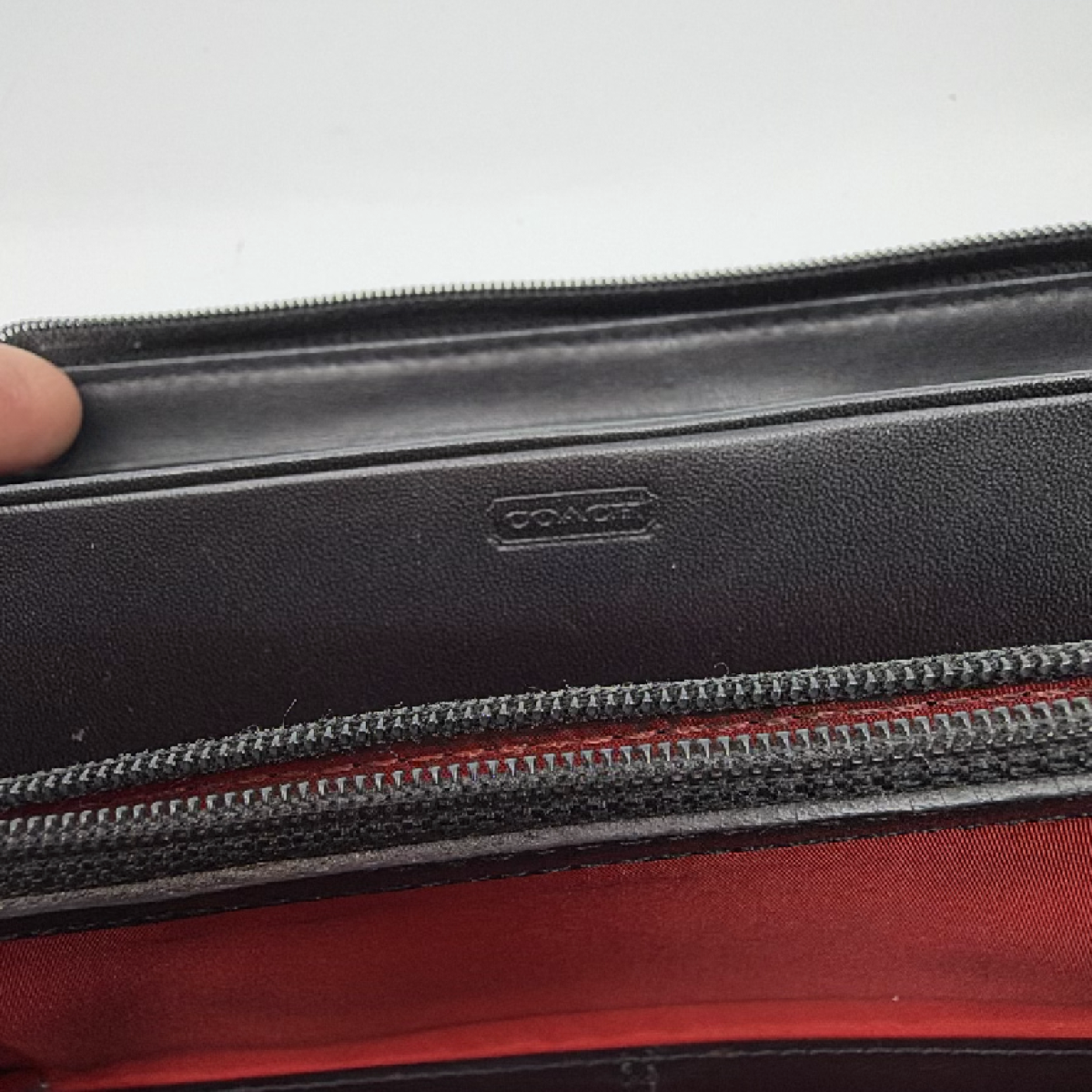 Coach Signature C Plaid Black Coated Canvas Wallet