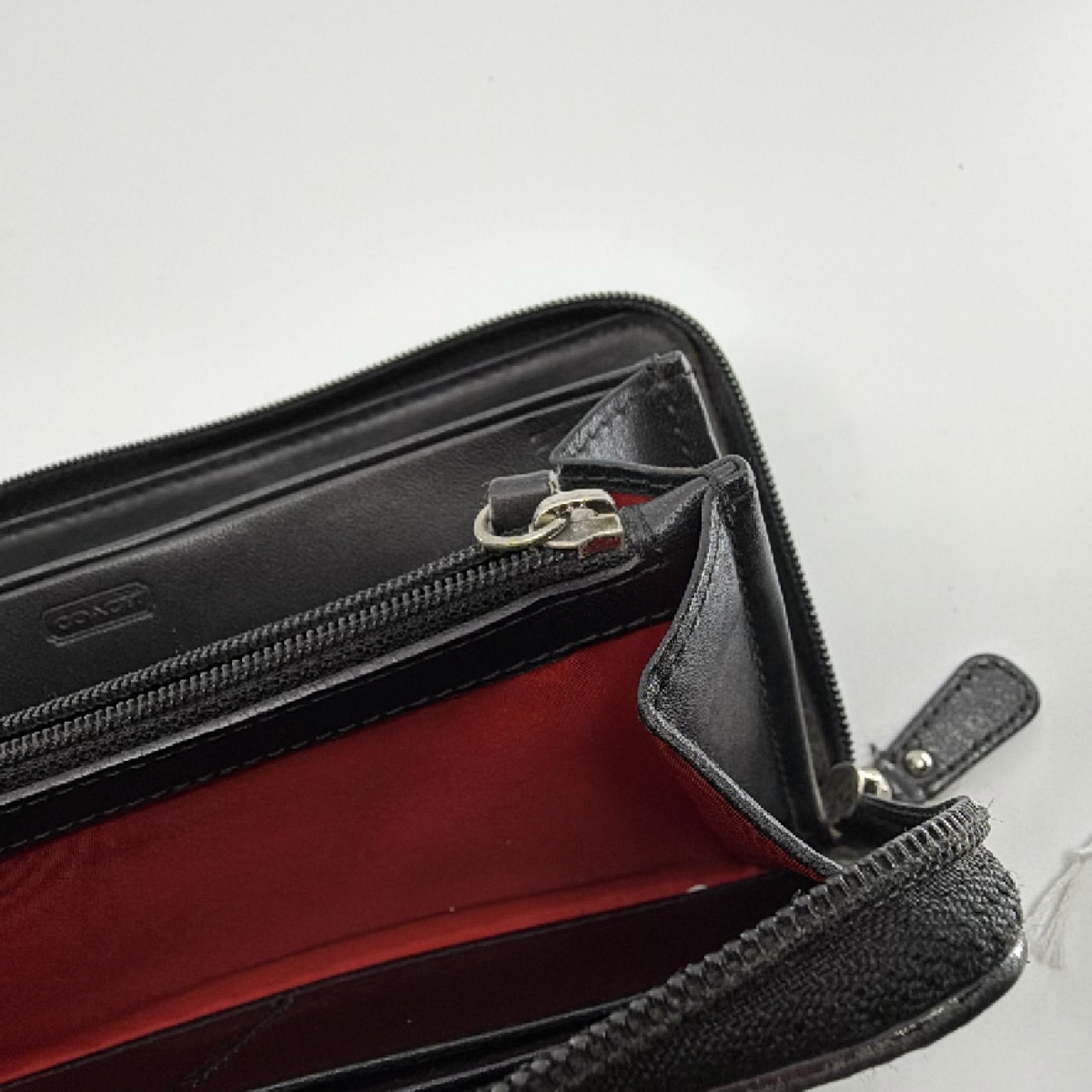 Coach Signature C Plaid Black Coated Canvas Wallet