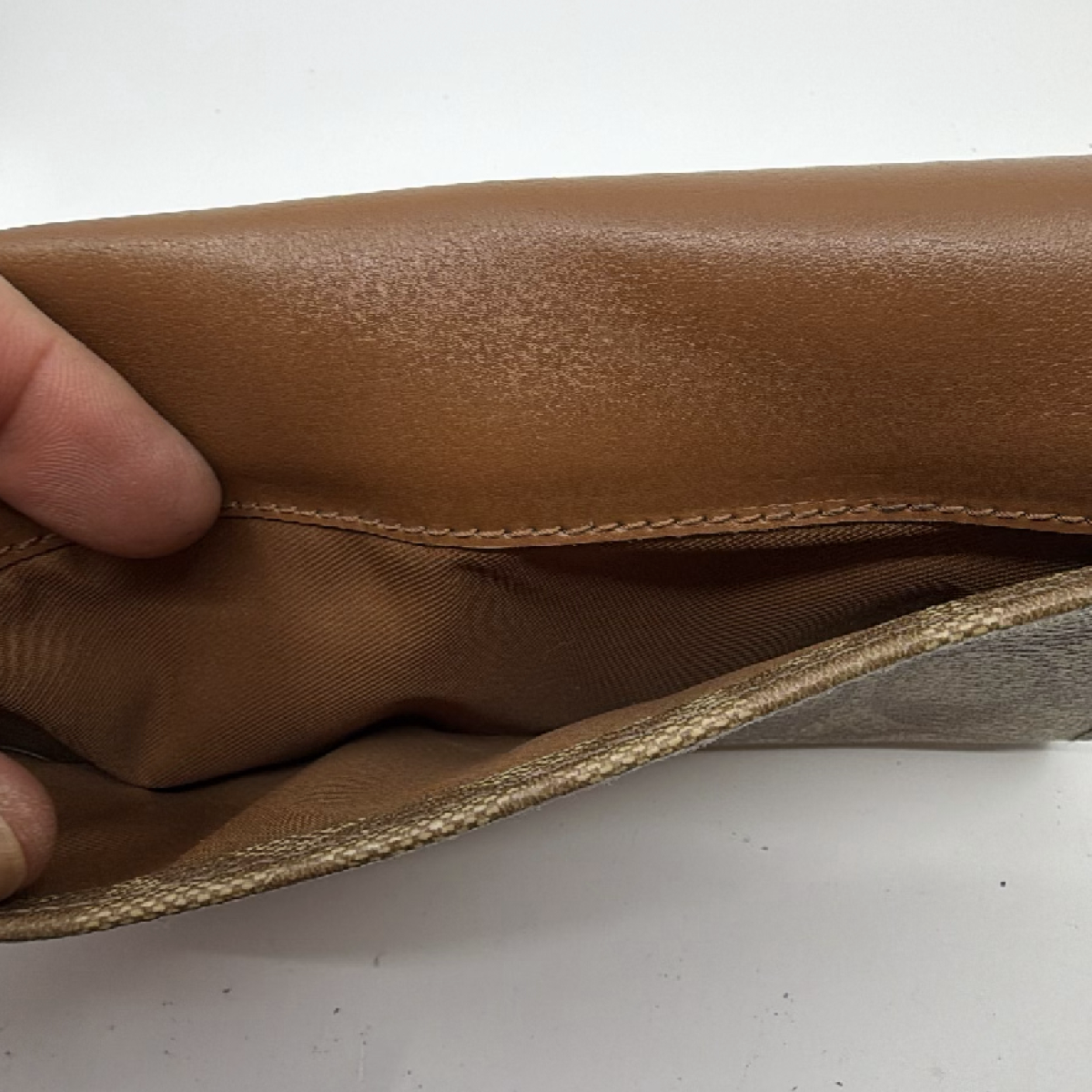 Coach Continental Flap Brown Signature Canvas Wallet