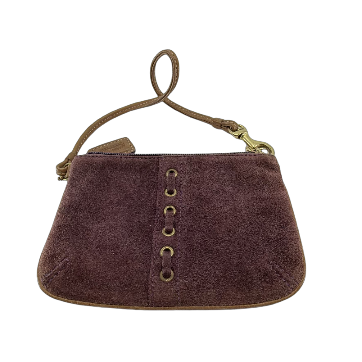 Coach Purple Suede Leather Wristlet