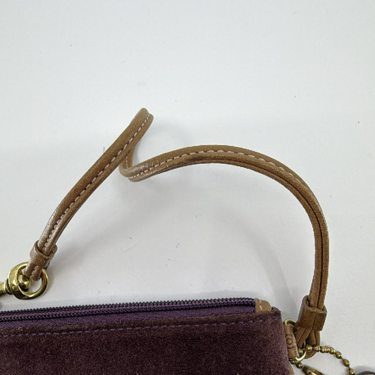 Coach Purple Suede Leather Wristlet