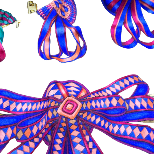 Hermès Les Rubans du Cheval Black Silk Twill Scarf