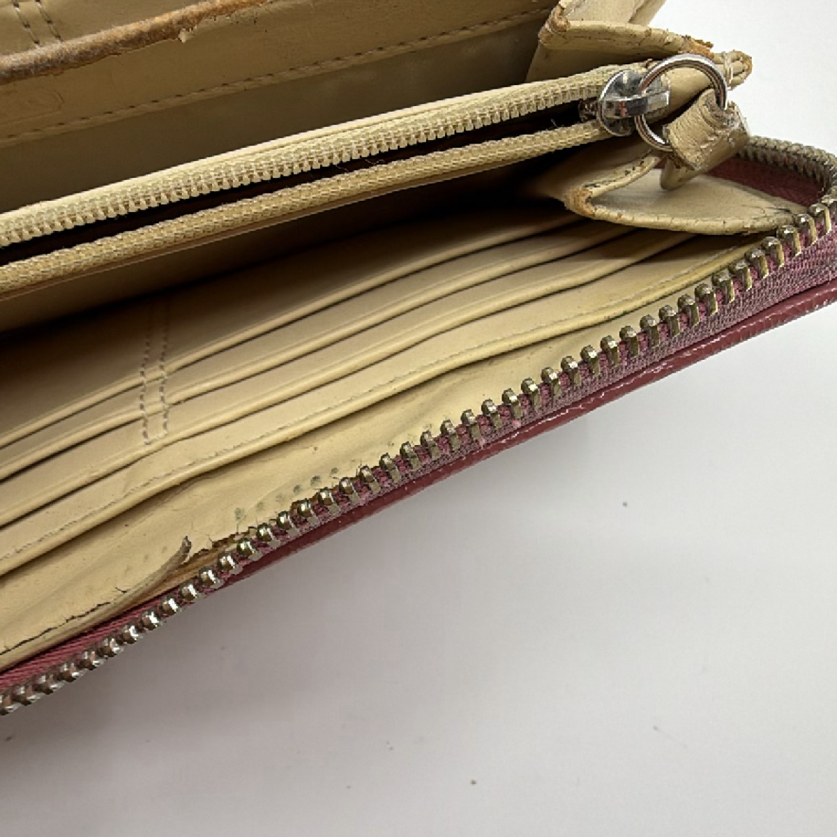 Coach Signature C Zip Around Brown Coated Canvas Wallet