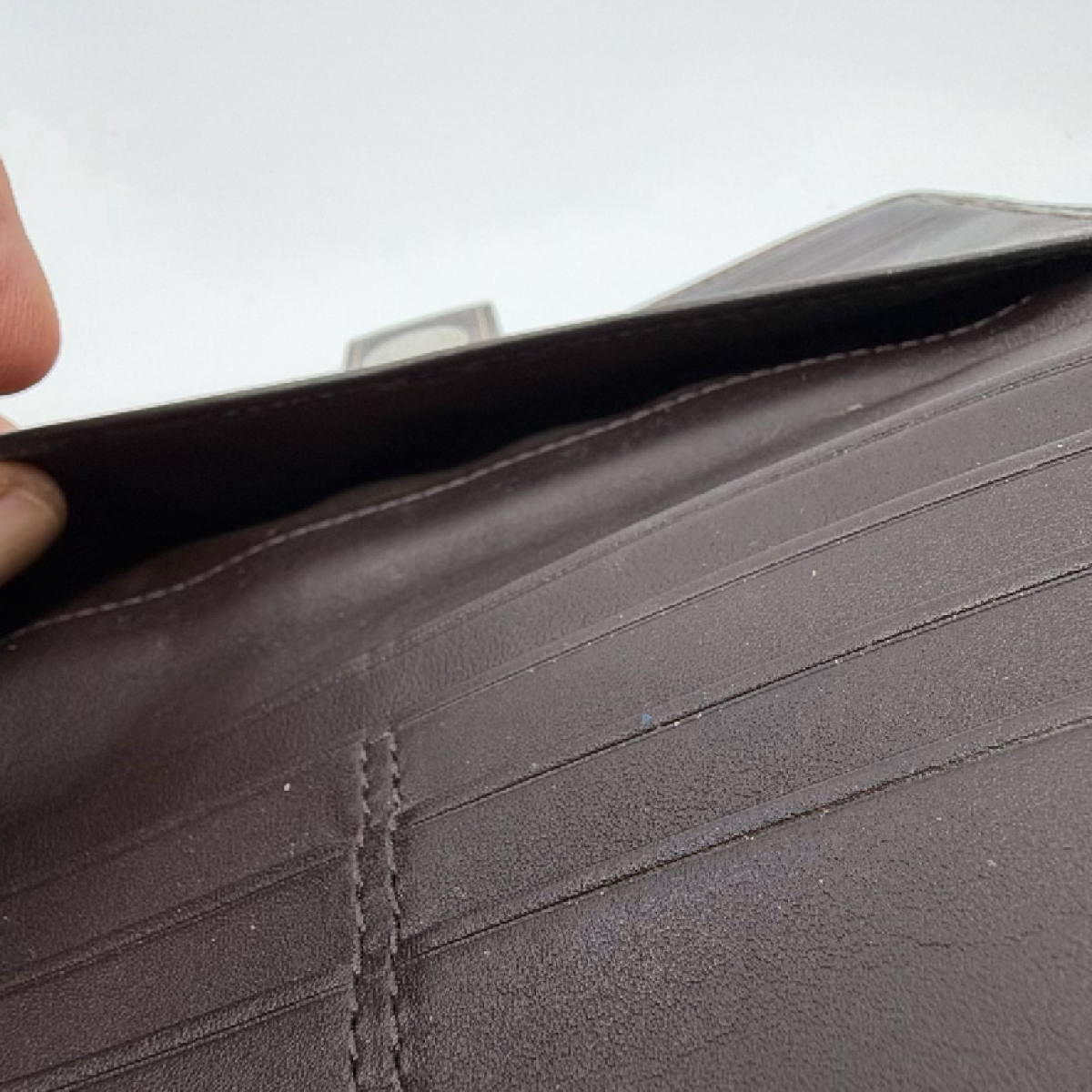 Coach Signature C Slim Brown Coated Canvas Leather Wallet