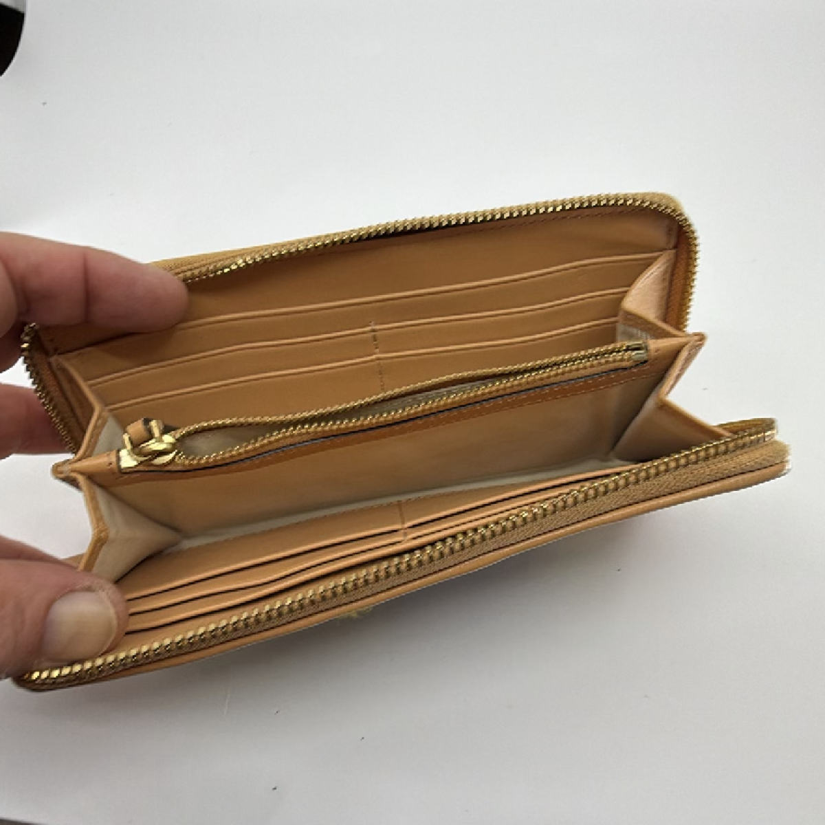 Tory Burch Striped Zip Continental Blue Leather Wallet