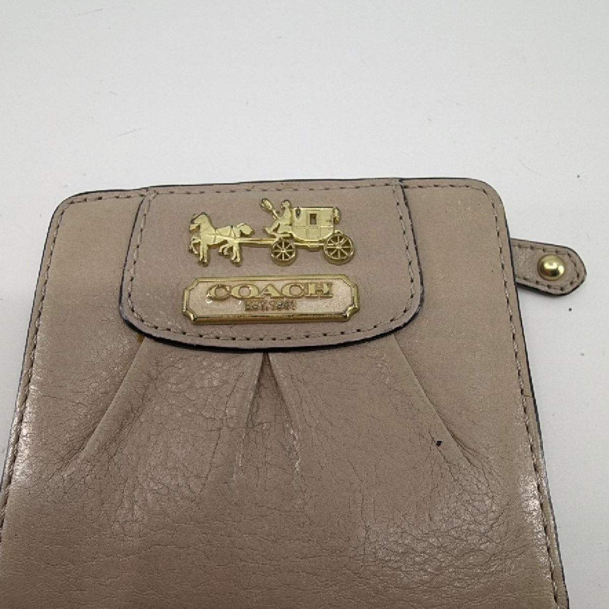 Coach Beige Leather Wallet