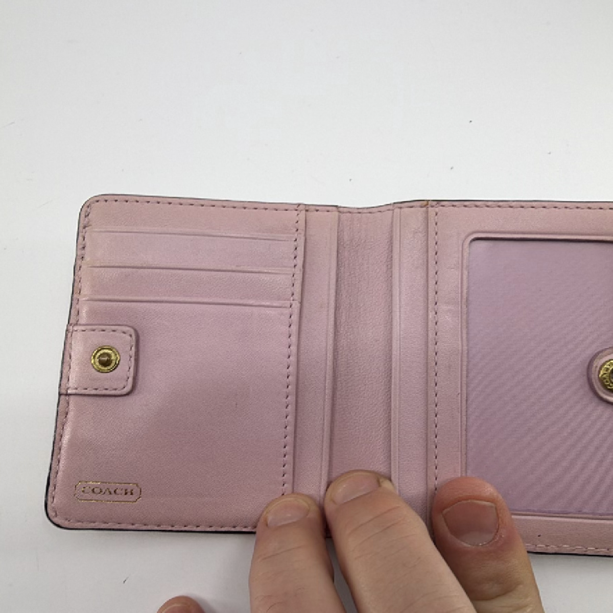 Coach Beige Leather Wallet