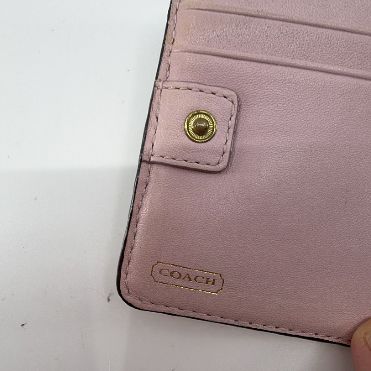 Coach Beige Leather Wallet