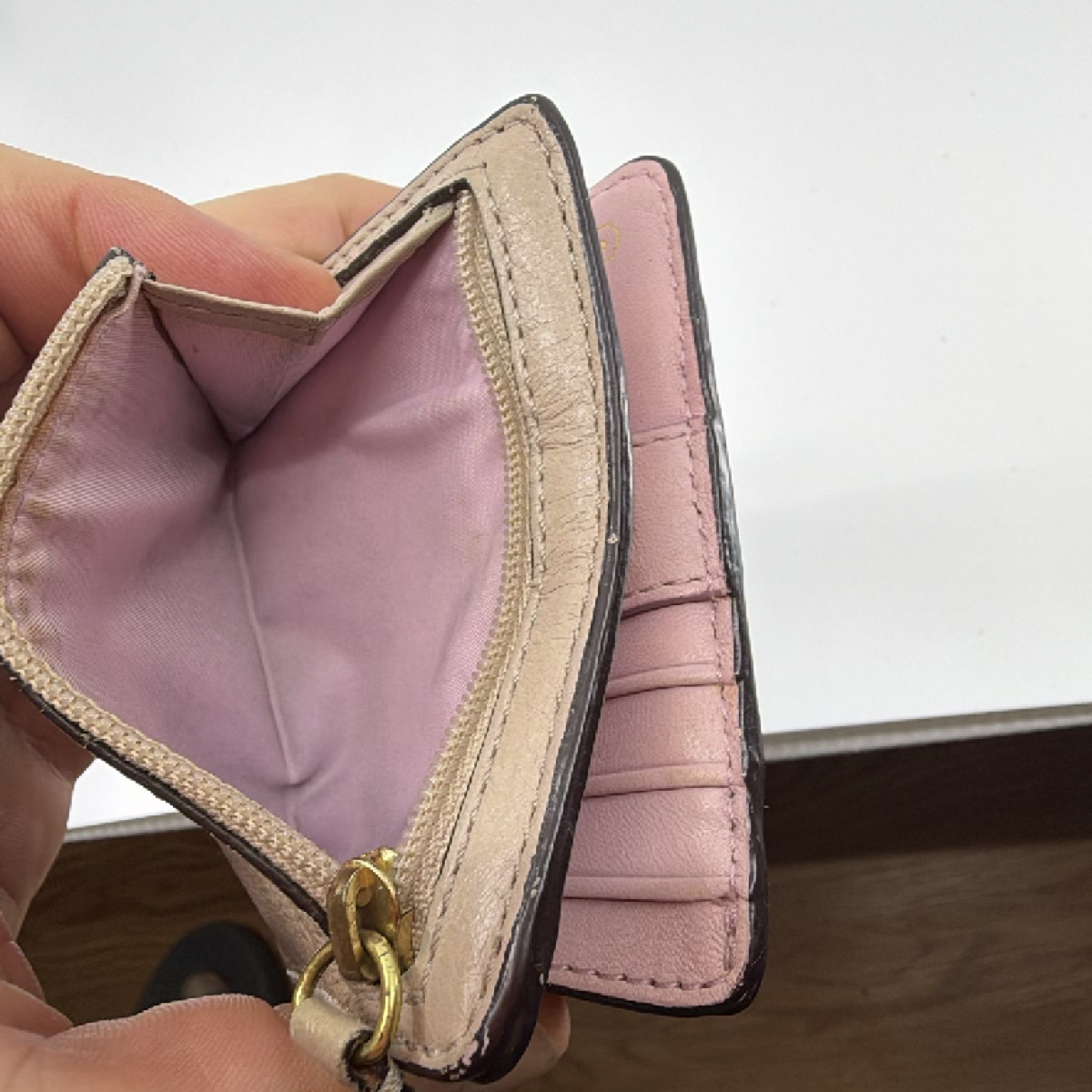 Coach Beige Leather Wallet