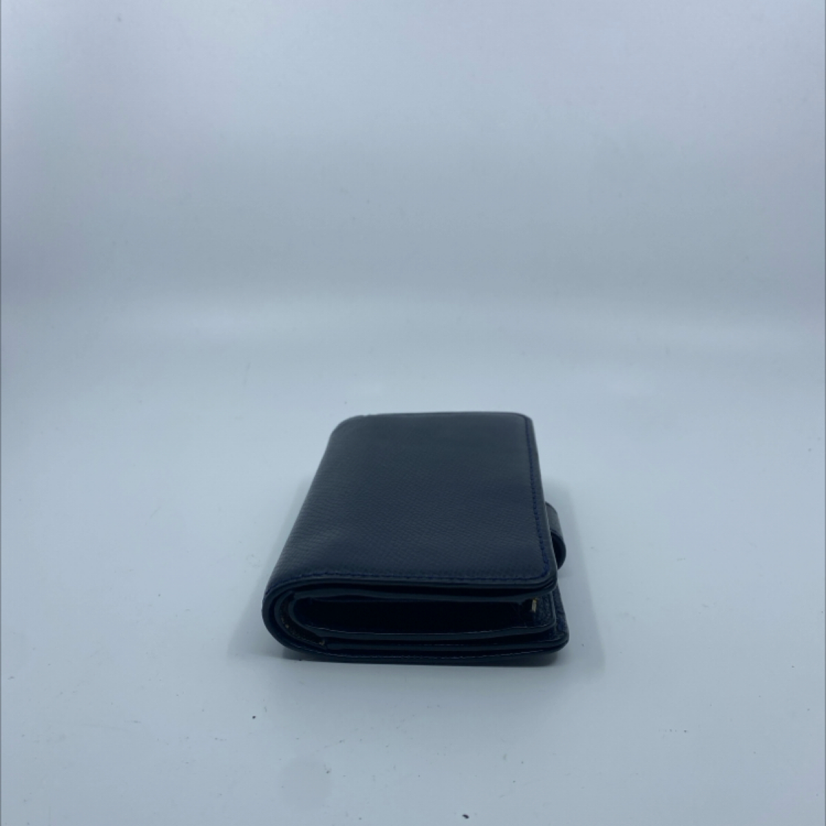 Coach Small Snap Navy Pebbled Leather Wallet