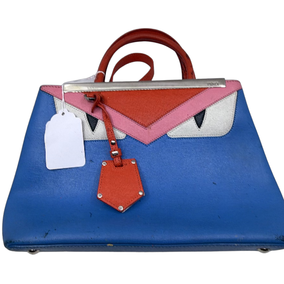 Fendi Peekaboo Mini Bag Bugs Multi-color Saffiano Leather Handbag