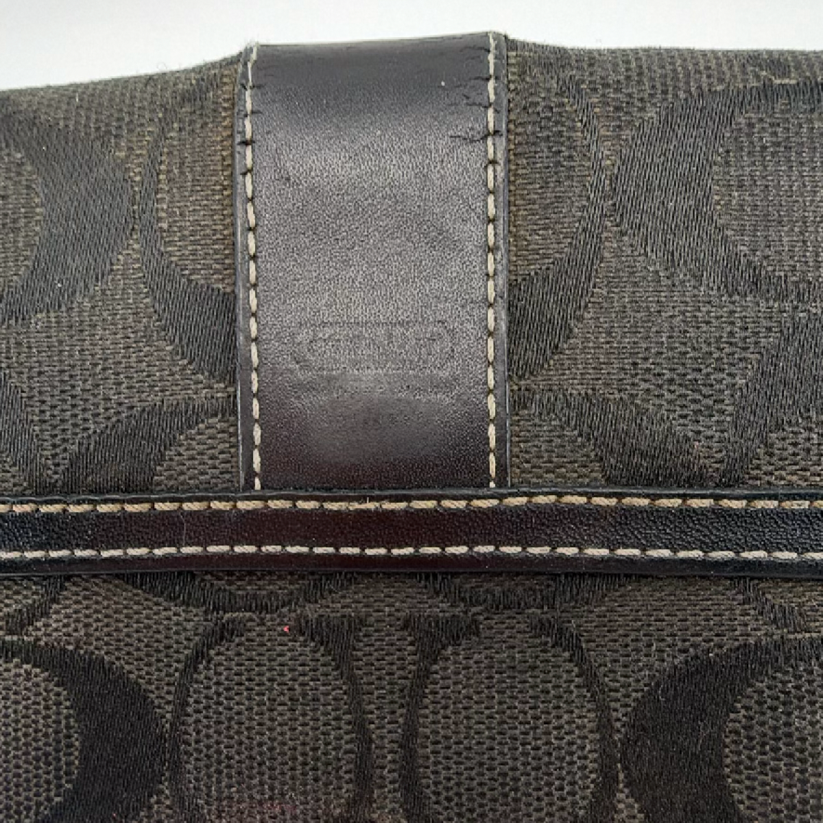 Coach Signature C Black Canvas & Leather Bifold Wallet