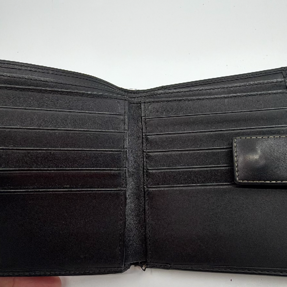 Coach Signature C Black Canvas & Leather Bifold Wallet