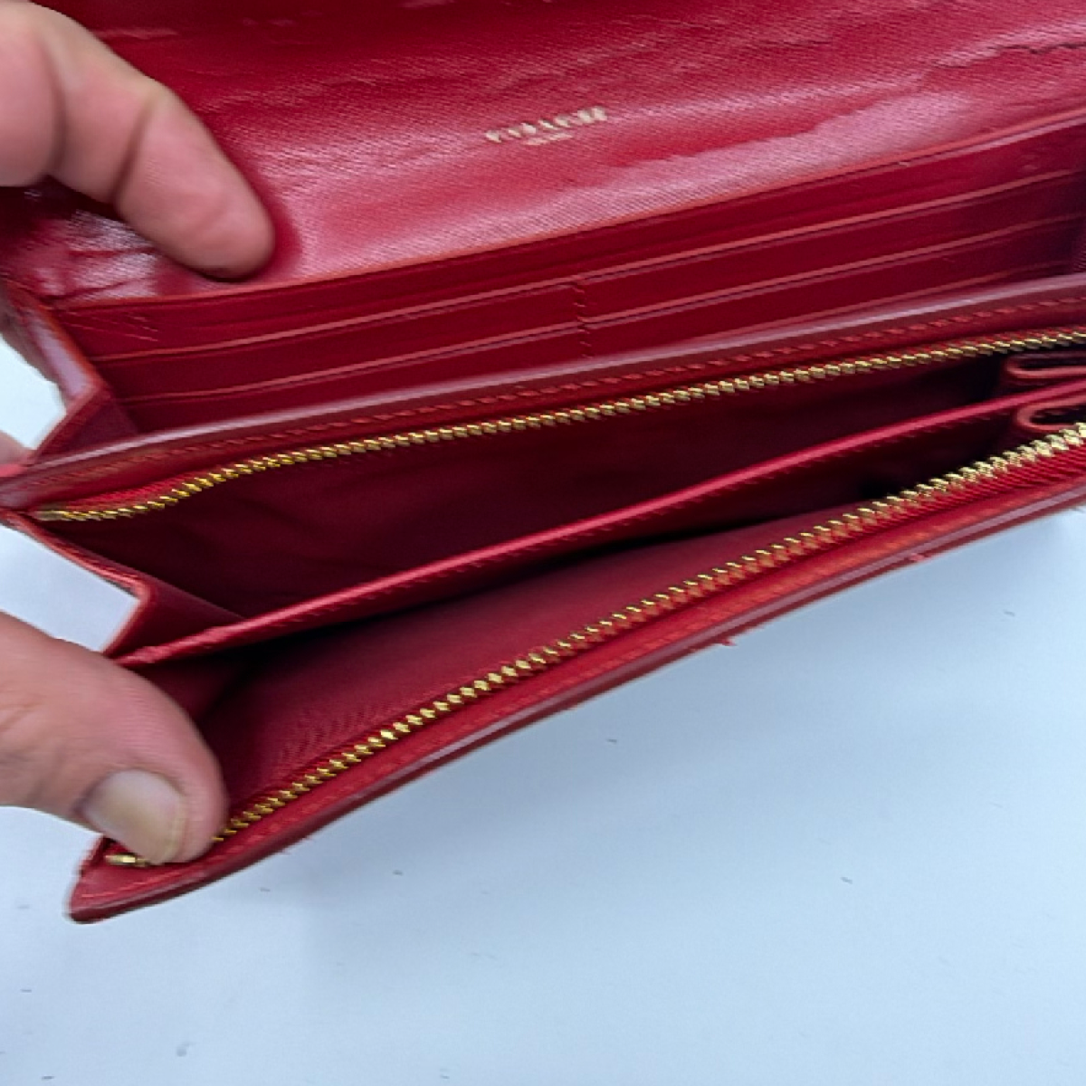 Coach Signature Flap Brown Burgundy Coated Canvas Leather Wallet