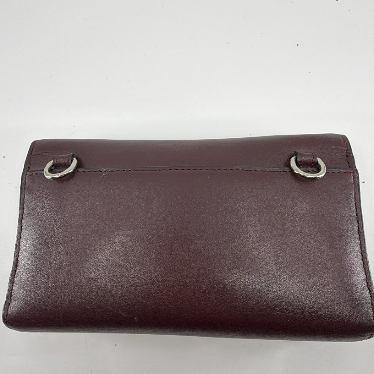 Coach Convertible Wallet Burgundy Pebbled Leather Wallet