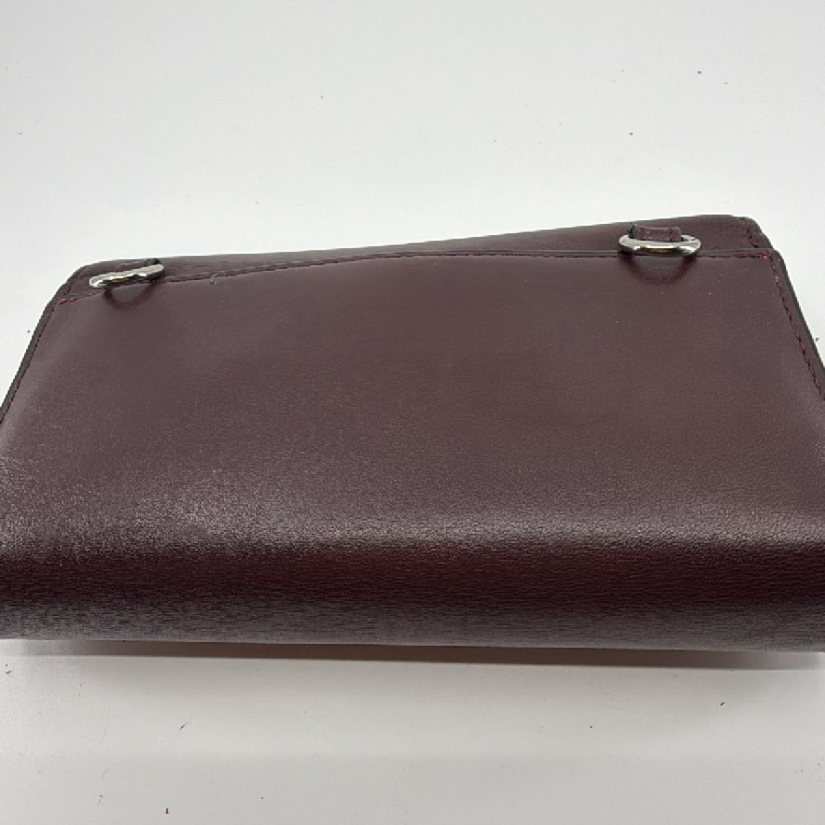 Coach Convertible Wallet Burgundy Pebbled Leather Wallet