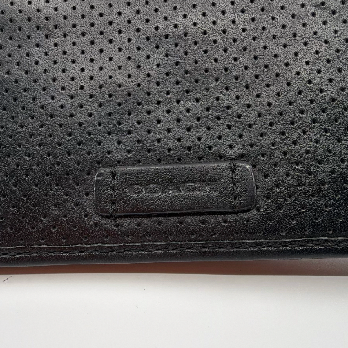 Coach Perforated Black Leather Wallet