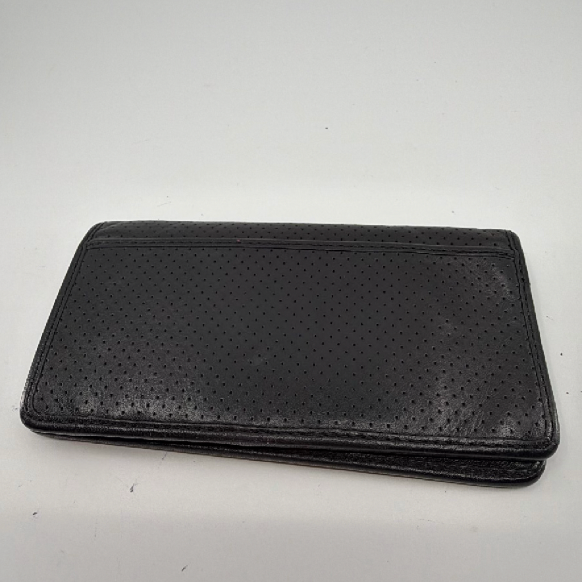 Coach Perforated Black Leather Wallet
