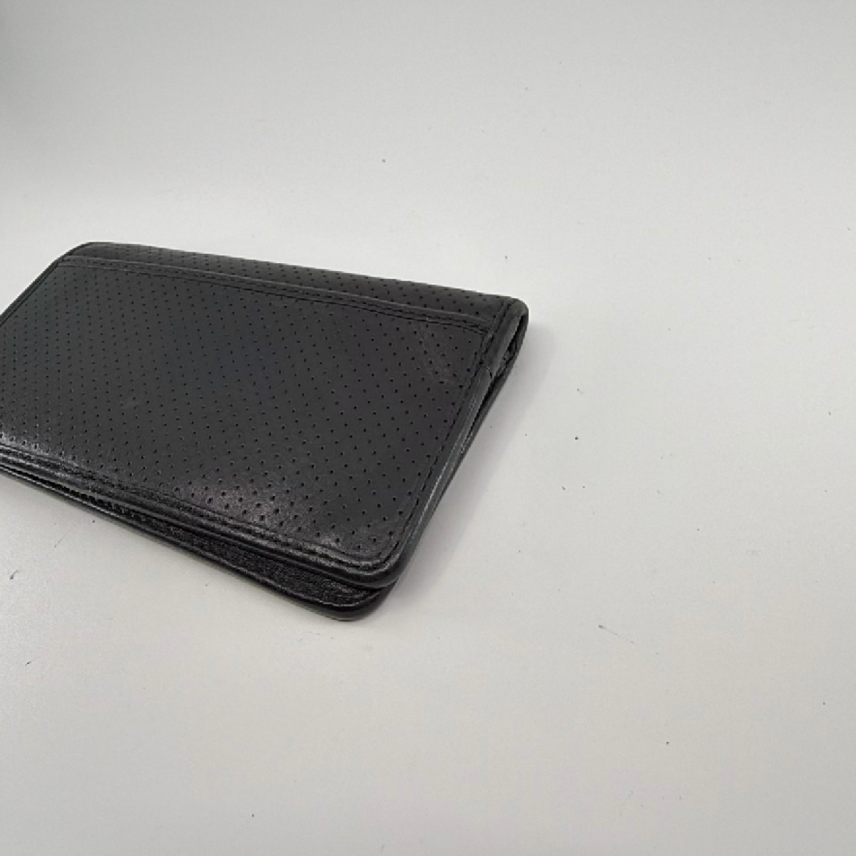 Coach Perforated Black Leather Wallet