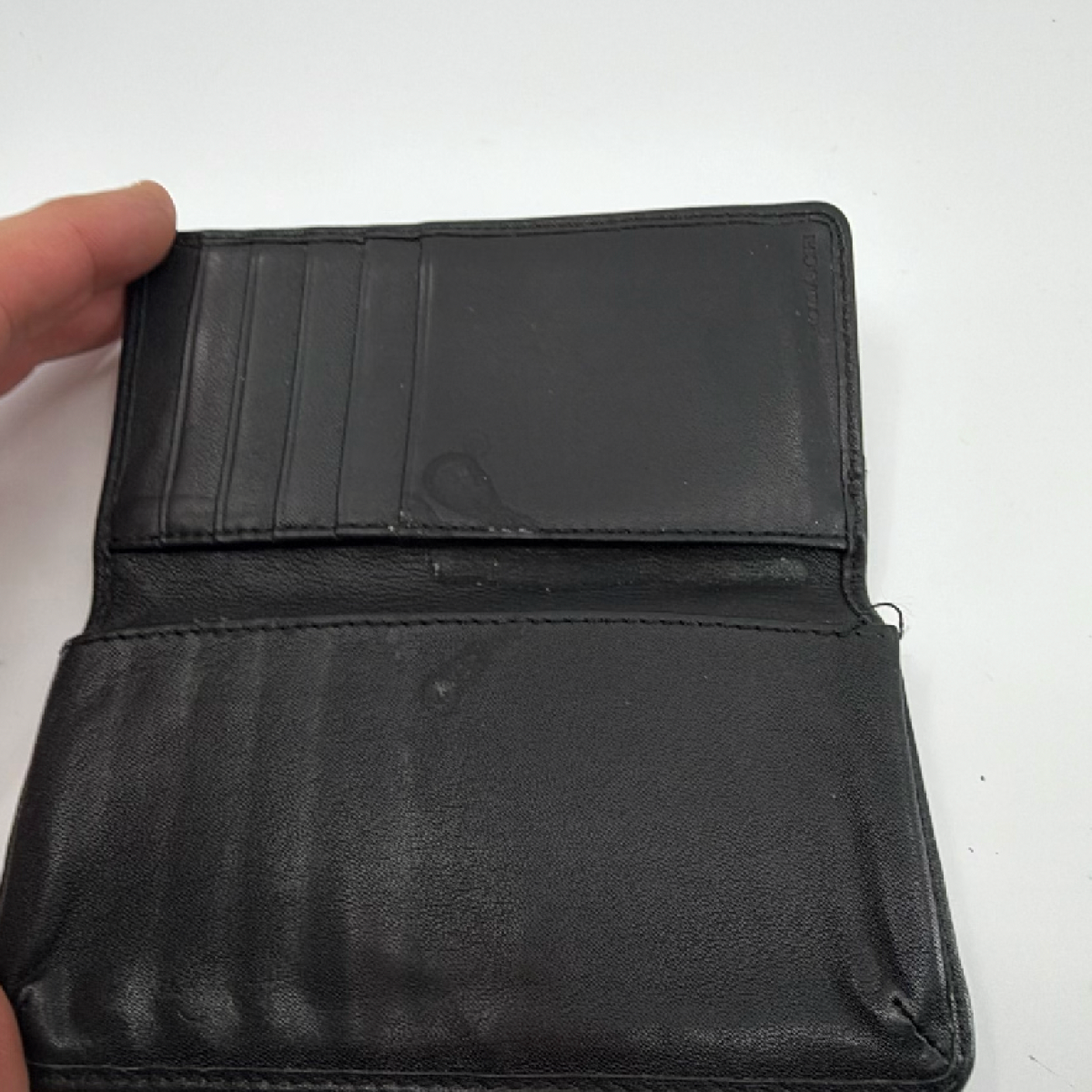 Coach Perforated Black Leather Wallet
