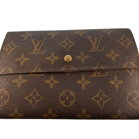 Louis Vuitton Sarah Wallet Brown Monogram Canvas Wallet