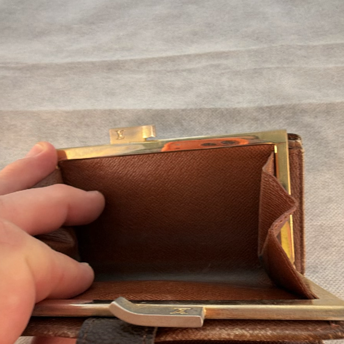 Louis Vuitton French Purse Brown Monogram Canvas Wallet