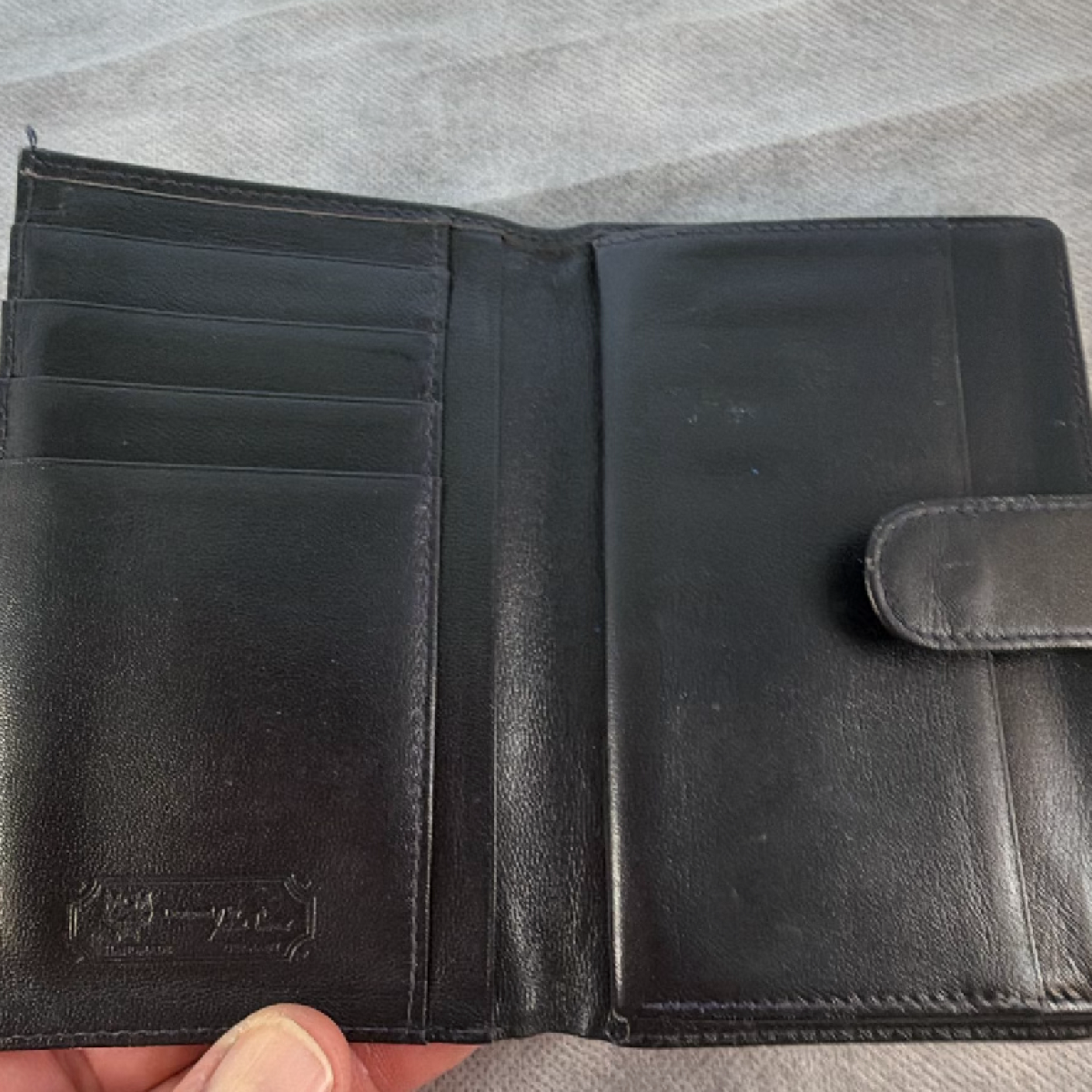 MCM Visetos Bi-Fold Beige Black Coated Canvas Wallet
