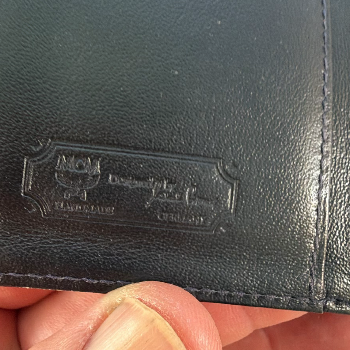 MCM Visetos Bi-Fold Beige Black Coated Canvas Wallet