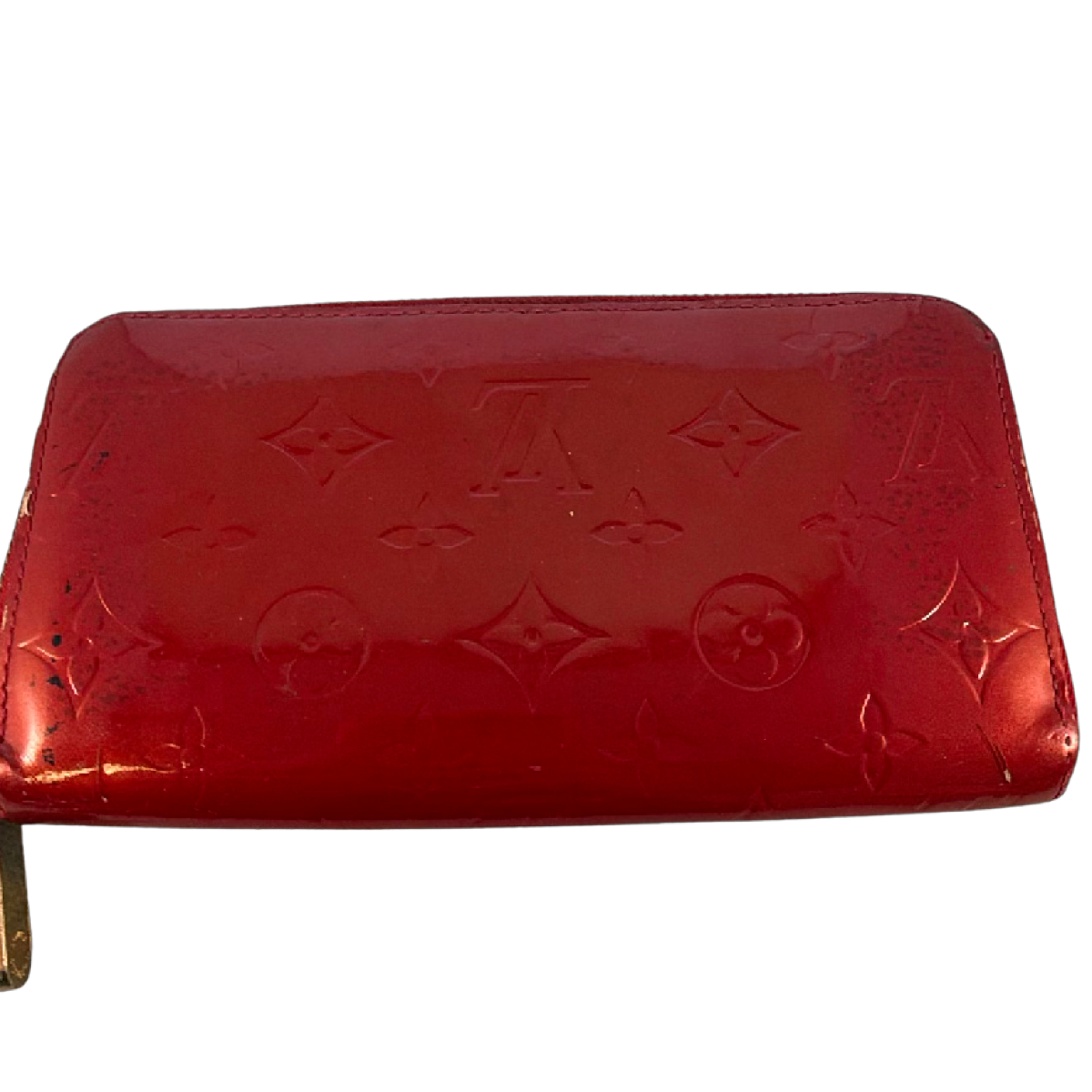 Louis Vuitton Zippy Wallet Red Monogram Vernis Wallet