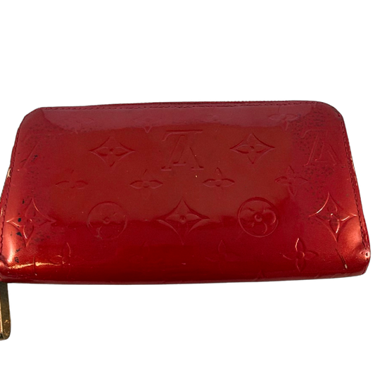 Louis Vuitton Zippy Wallet Red Monogram Vernis Wallet