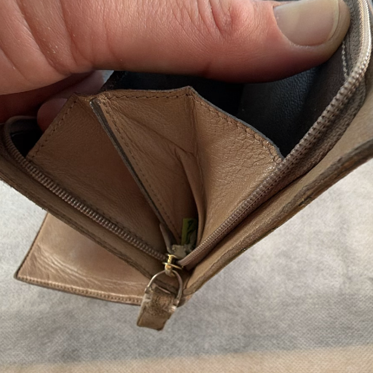 Bottega Veneta Intrecciato Continental Taupe Leather Wallet