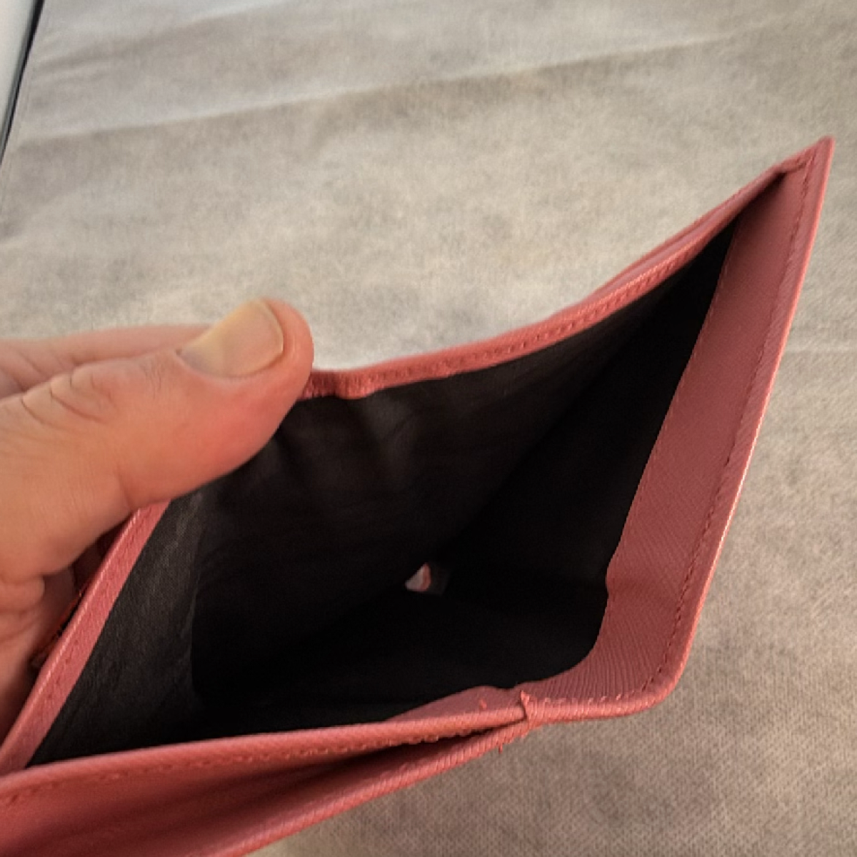 Prada Saffiano Leather Rose Pink Compact Wallet