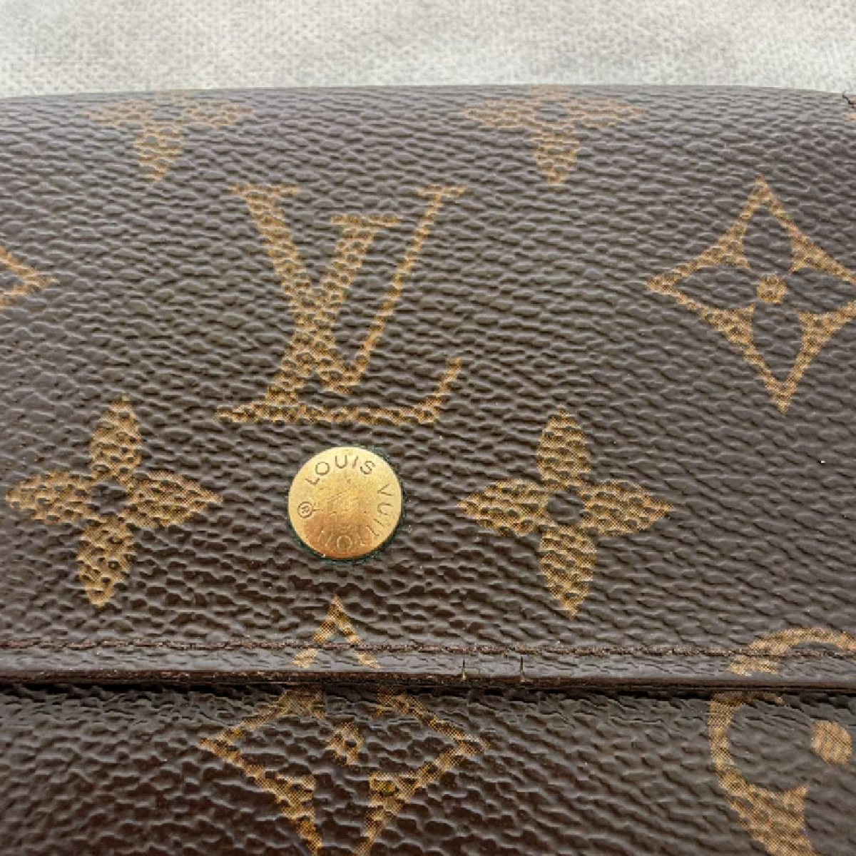 Louis Vuitton Portefeuille Elise Brown Monogram Canvas Wallet