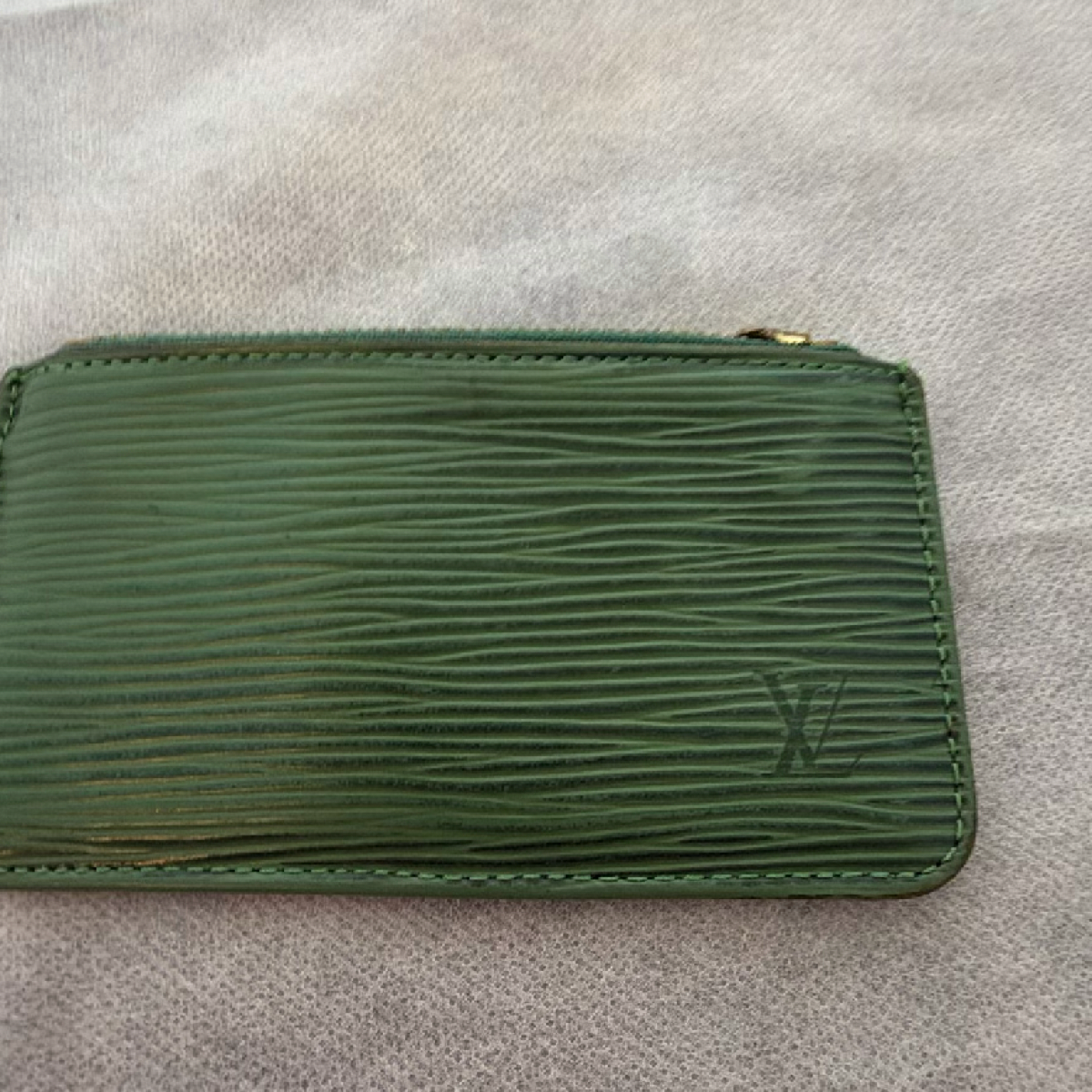 Louis Vuitton Pochette Clés Green Epi Leather Key Pouch