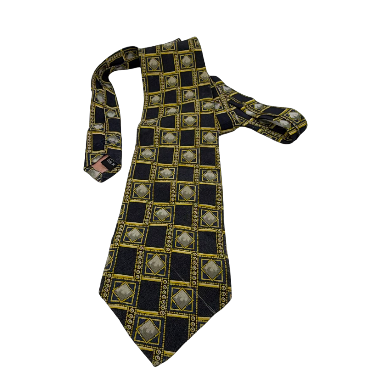 Vallauri Blue Geometric Silk Necktie