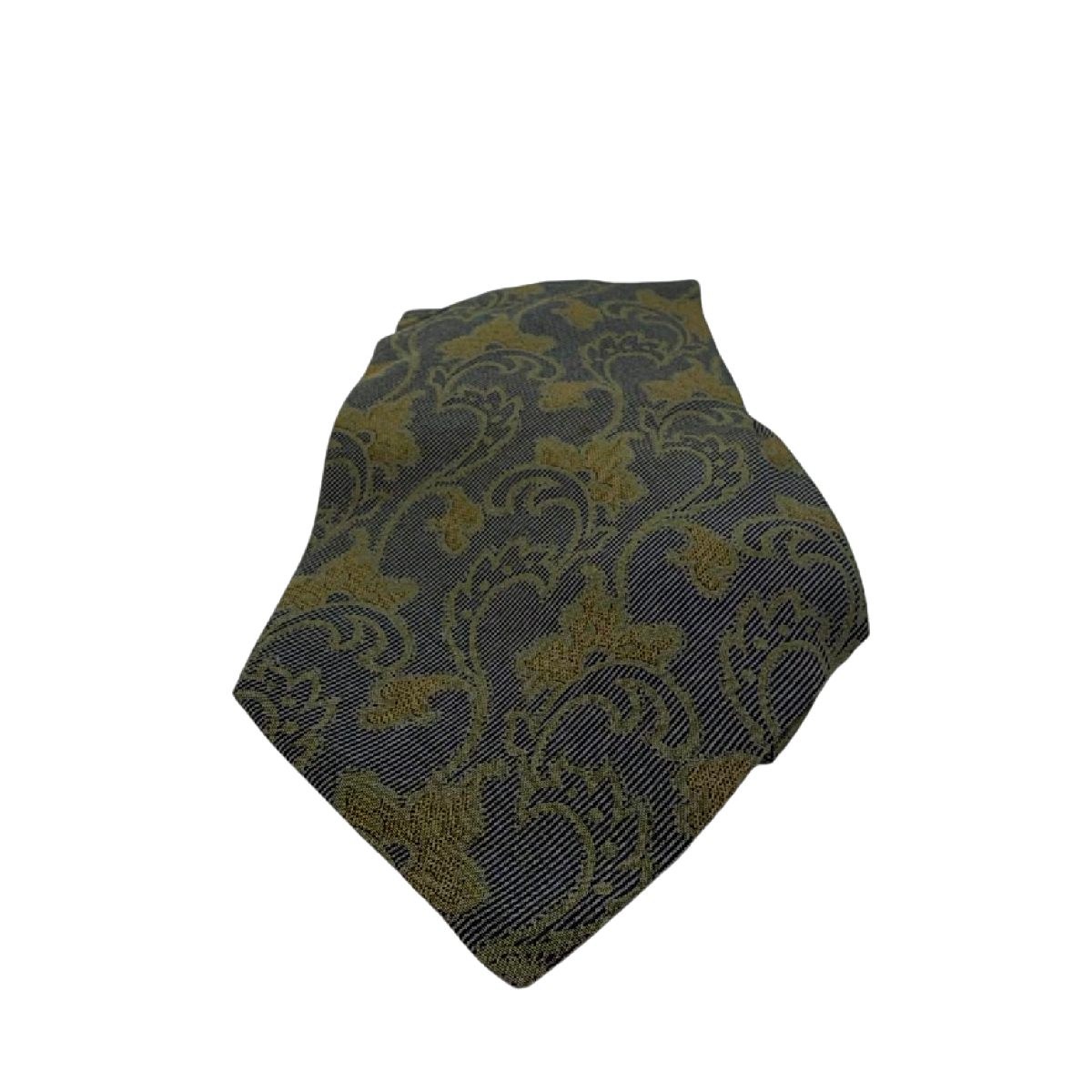 Giorgio Armani Paisley Jacquard Blue Silk Necktie