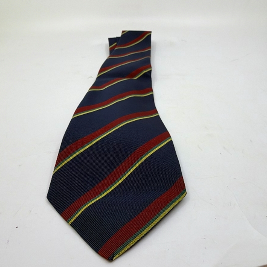 Austin Reed Striped Blue Irish Poplin Silk Wool Necktie