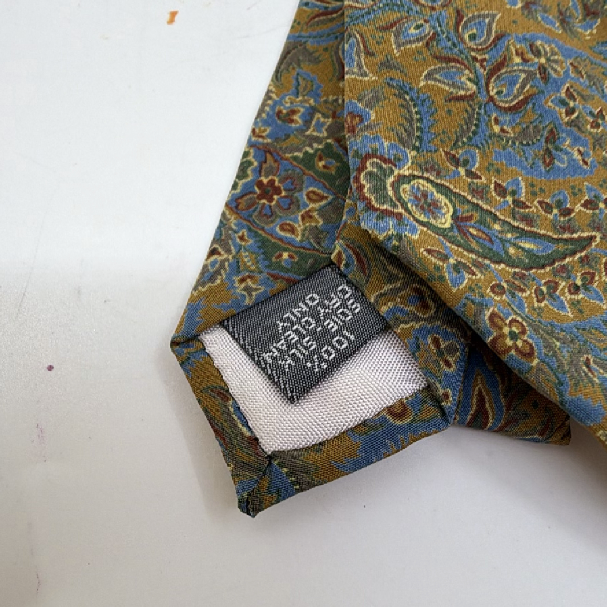 Jean-Louis Scherrer Paisley Gold Silk Tie