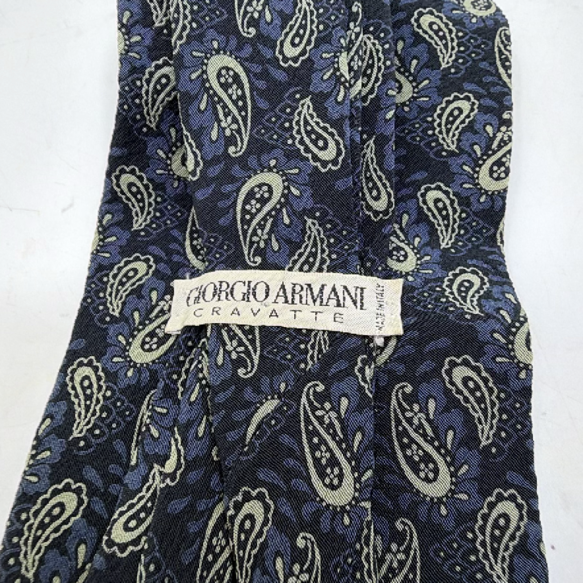 Giorgio Armani Paisley Blue Silk Tie