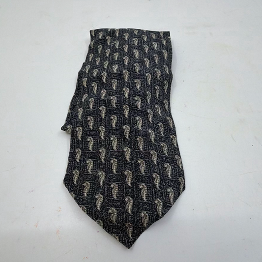 Giorgio Armani Patterned Blue Silk Tie