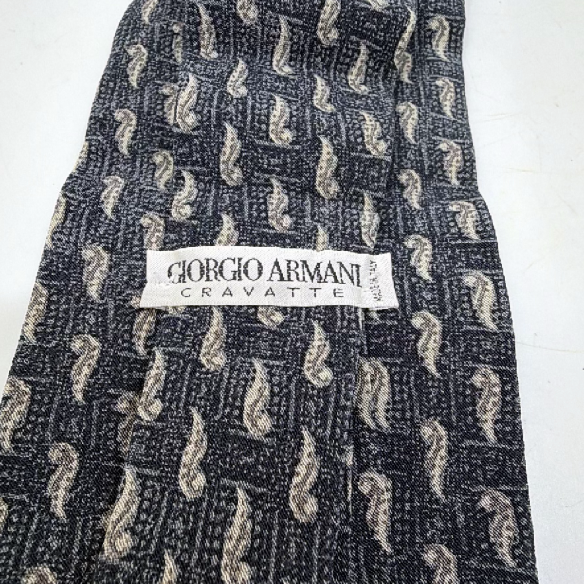 Giorgio Armani Patterned Blue Silk Tie