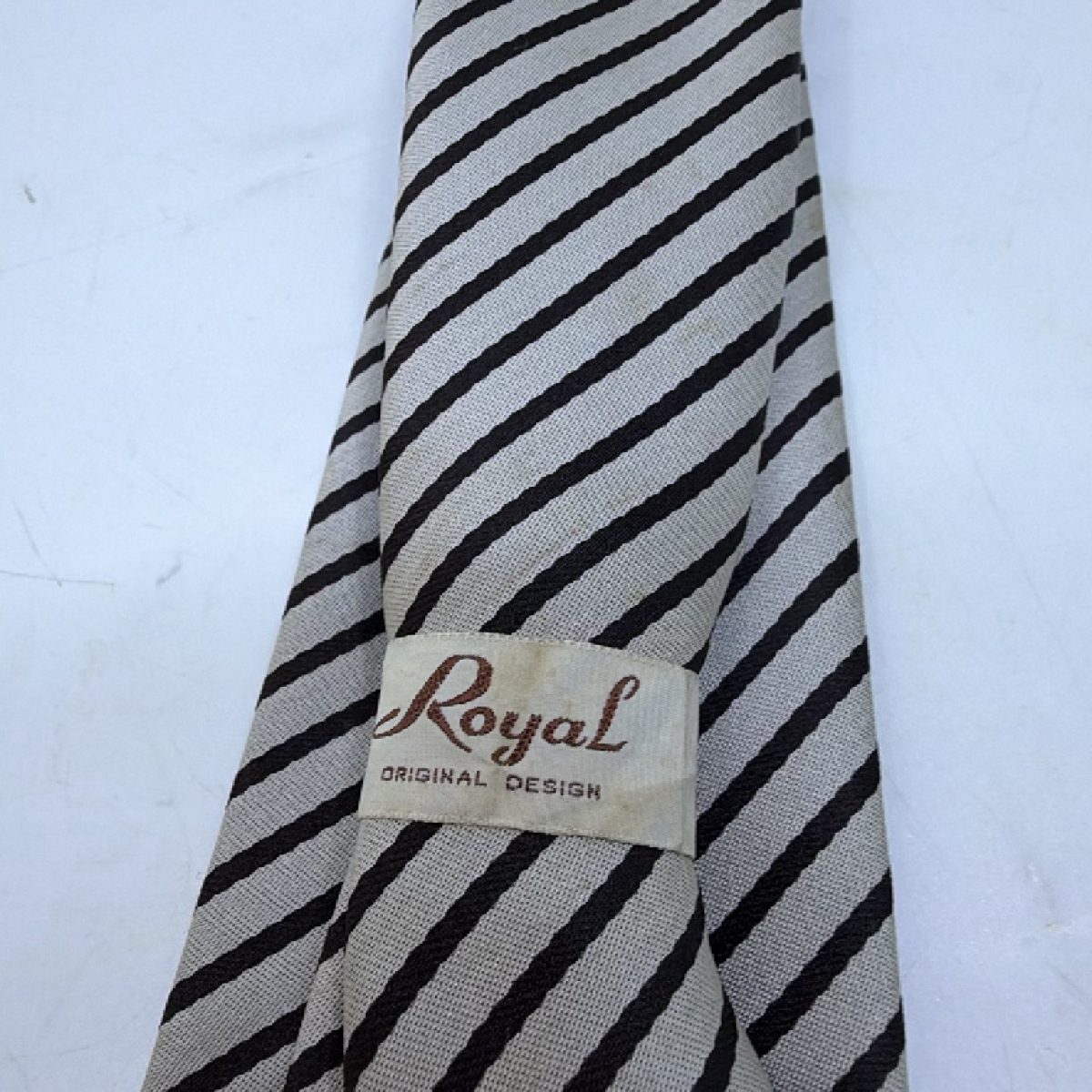 Royal Original Design Beige Polyester Necktie