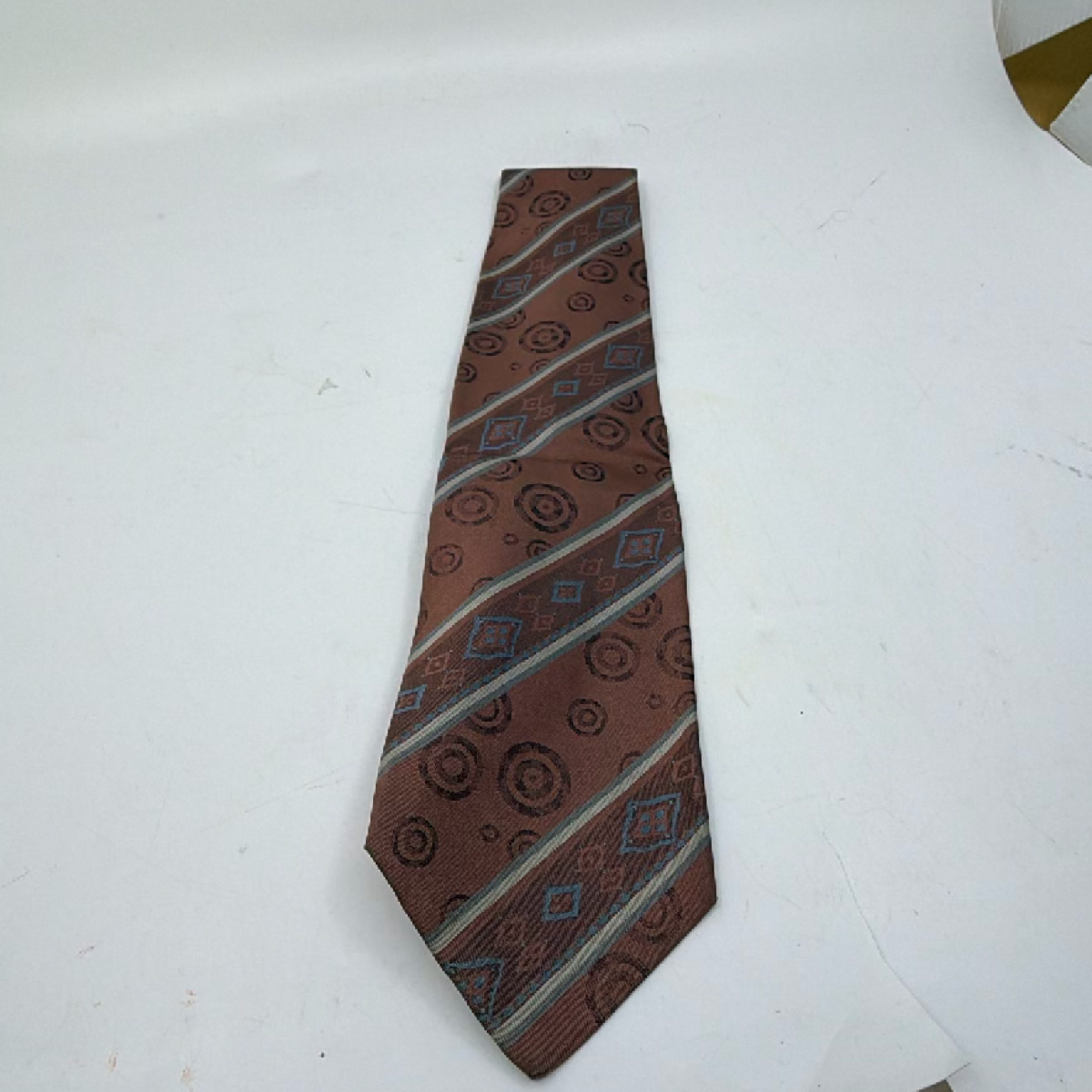 Laura Biagiotti Patterned Brown Silk Tie