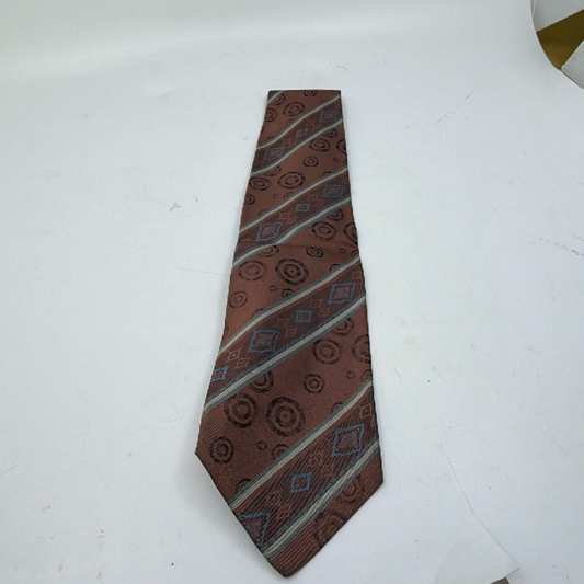 Laura Biagiotti Patterned Brown Silk Tie